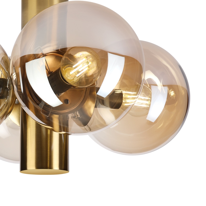 Kattovalaisin SFERIO 4xE14/5W/230V messinki/savuinen beige