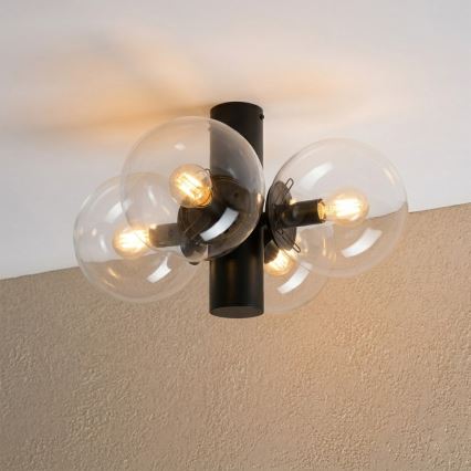 Kattovalaisin SFERIO 4xE14/5W/230V musta/kirkas