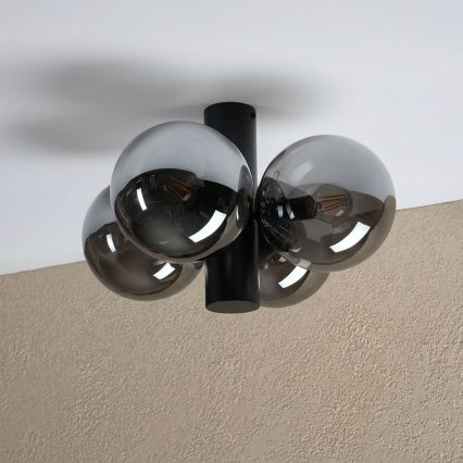 Kattovalaisin SFERIO 4xE14/5W/230V musta/savunmusta