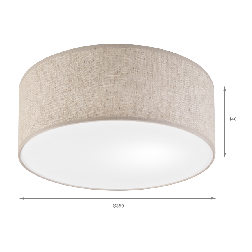 Kattovalaisin SIRJA 1xE27/15W/230V halkaisija 35 cm beige