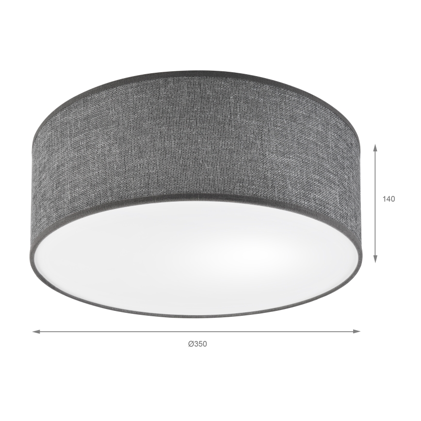 Kattovalaisin SIRJA 1xE27/15W/230V halkaisija 35 cm harmaa