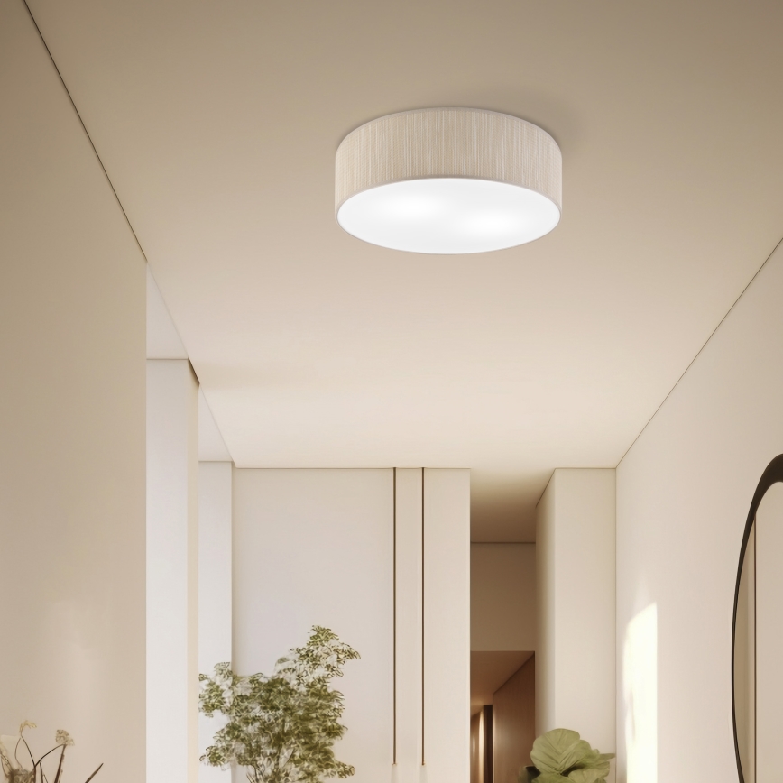 Kattovalaisin SIRJA 2xE27/15W/230V, halkaisija 45 cm, beige