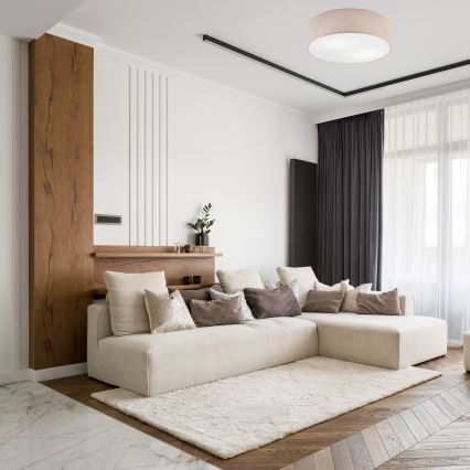 Kattovalaisin SIRJA 2xE27/15W/230V Ø 45 cm beige