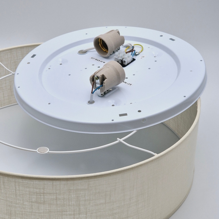 Kattovalaisin SIRJA 2xE27/15W/230V Ø 45 cm kermanvärinen