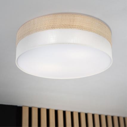 Kattovalaisin SIRJA BOHO 2xE27/15W/230V halkaisija 45 cm beige/kerma