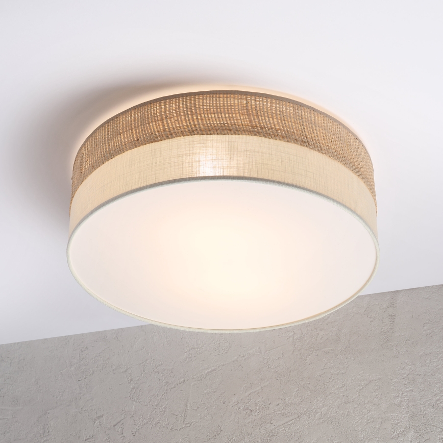 Kattovalaisin SIRJA BOHO 2xE27/15W/230V halkaisija 45 cm beige/kerma