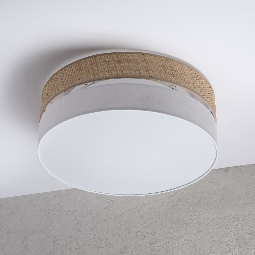 Kattovalaisin SIRJA BOHO 2xE27/15W/230V, halkaisija 45 cm, beige/valkoinen