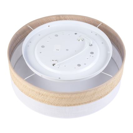 Kattovalaisin SIRJA BOHO 2xE27/15W/230V Ø 45 cm beige/valkoinen