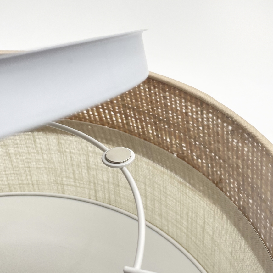 Kattovalaisin SIRJA DOUBLE BOHO 2x E14/15W/230V, halkaisija 35 cm, beige/kerma