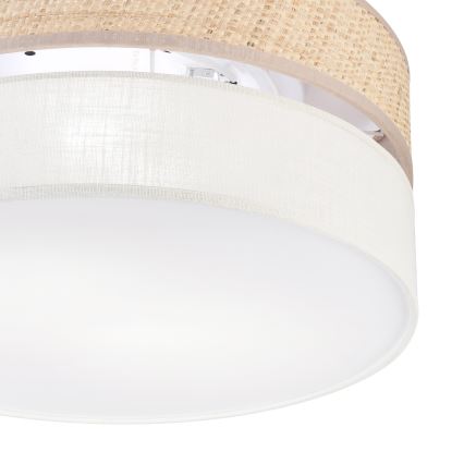 Kattovalaisin SIRJA DOUBLE BOHO 2xE14/15W/230V halkaisija 35 cm beige/kerma