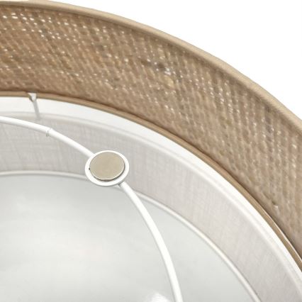 Kattovalaisin SIRJA DOUBLE BOHO 2xE14/15W/230V, halkaisija 35 cm, beige/valkoinen