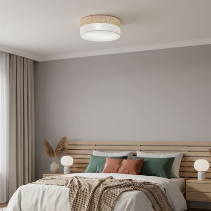 Kattovalaisin SIRJA DOUBLE BOHO 2xE14/15W/230V halkaisija 35 cm beige/valkoinen