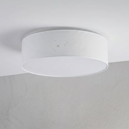 Kattovalaisin SIRJA PLISADO, 4xE27/15W/230V, halkaisija 45 cm, valkoinen