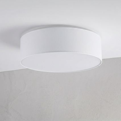 Kattovalaisin SIRJA PLISADO 4xE27/15W/230V, halkaisija 45 cm, valkoinen