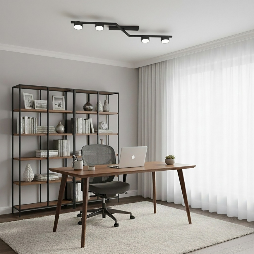 Kattovalaisin SKAN 4xGX53/12W/230V musta