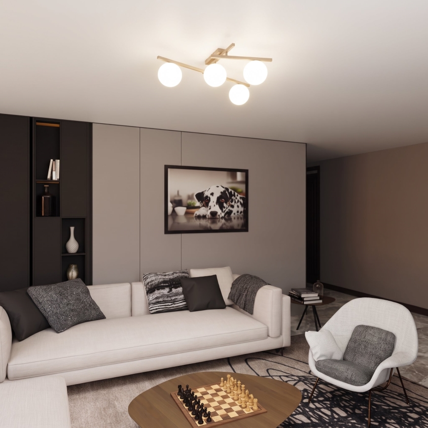 Kattovalaisin SMART 4xE14/10W/230V beige/valkoinen