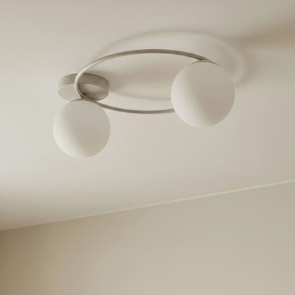 Kattovalaisin SOPRA 2xE14/10W/230V beige/valkoinen
