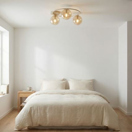 Kattovalaisin SOPRA 3xE14/10W/230V beige/savunbeige beige