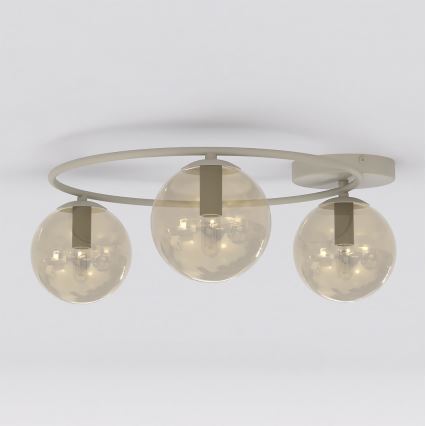 Kattovalaisin SOPRA 3xE14/10W/230V beige/savunbeige beige