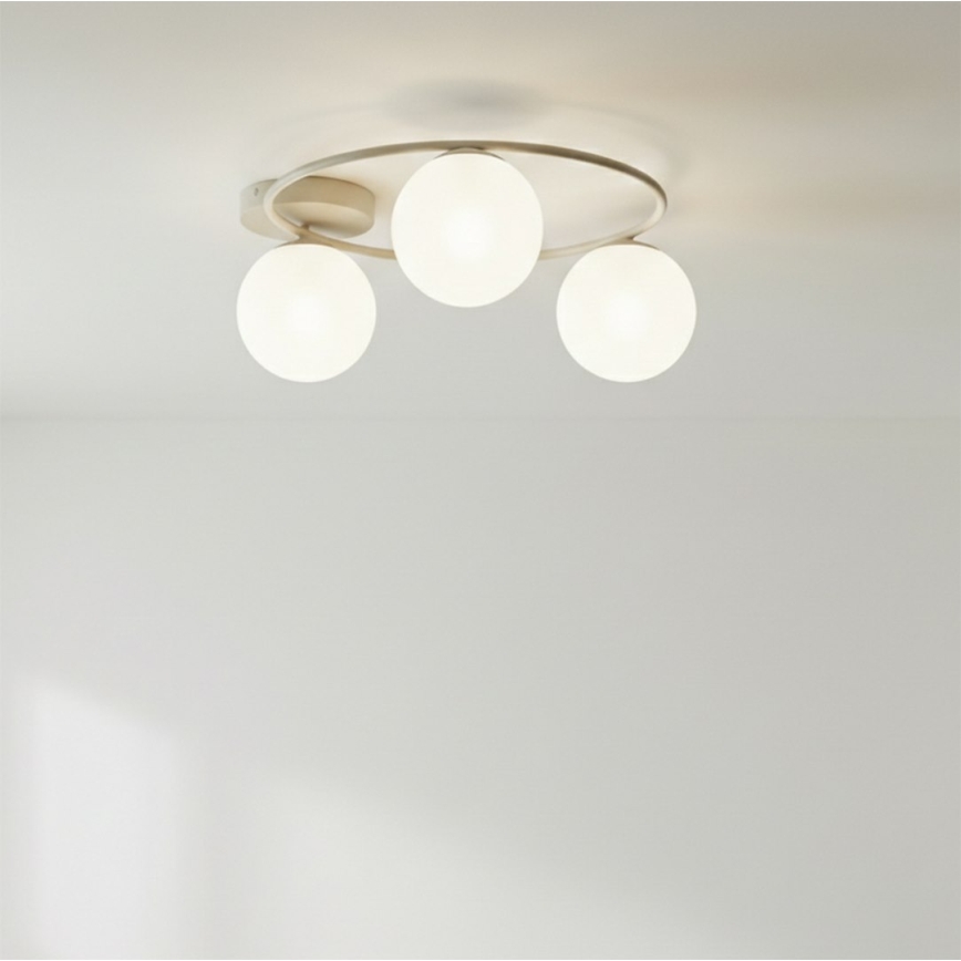 Kattovalaisin SOPRA 3xE14/10W/230V beige/valkoinen