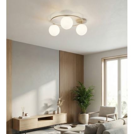 Kattovalaisin SOPRA 3xE14/10W/230V beige/valkoinen