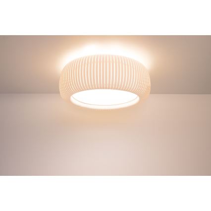 Kattovalaisin STRIPES 2xE27/40W/230V, halkaisija 55 cm, valkoinen/kerma