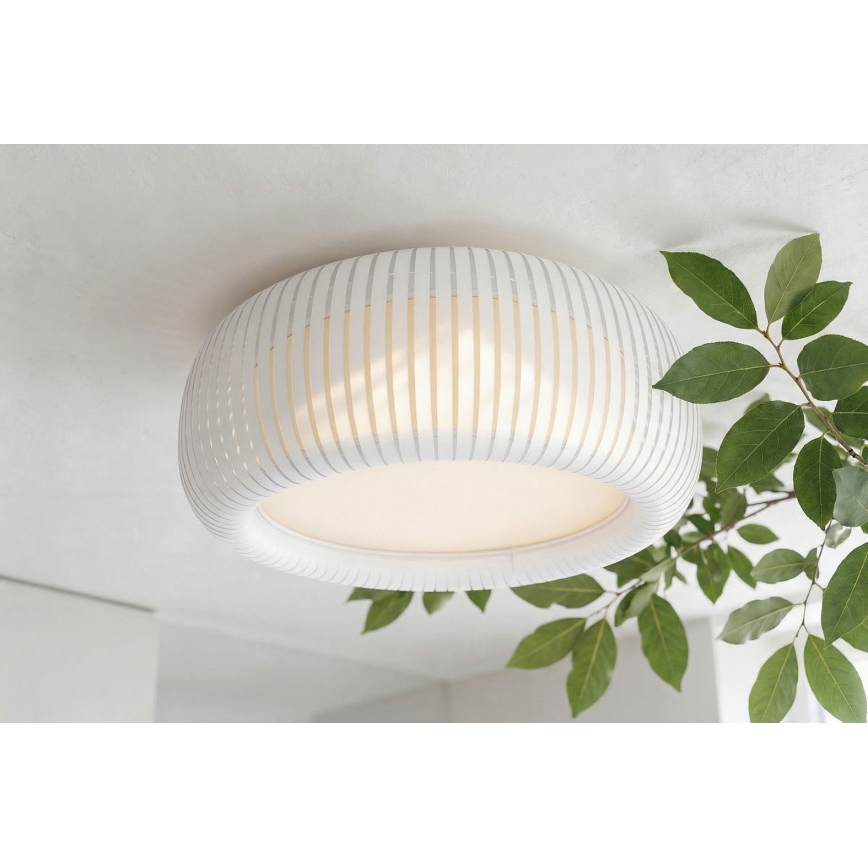 Kattovalaisin STRIPES 2xE27/40W/230V, halkaisija 55 cm, valkoinen/kerma