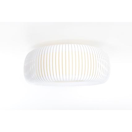 Kattovalaisin STRIPES 2xE27/40W/230V, halkaisija 55 cm, valkoinen/kerma