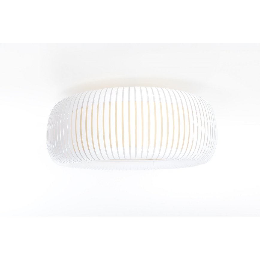 Kattovalaisin STRIPES 2xE27/40W/230V, halkaisija 55 cm, valkoinen/kerma