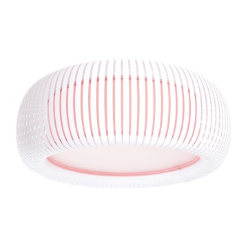 Kattovalaisin STRIPES 2xE27/40W/230V, halkaisija 55 cm, valkoinen/vaaleanpunainen