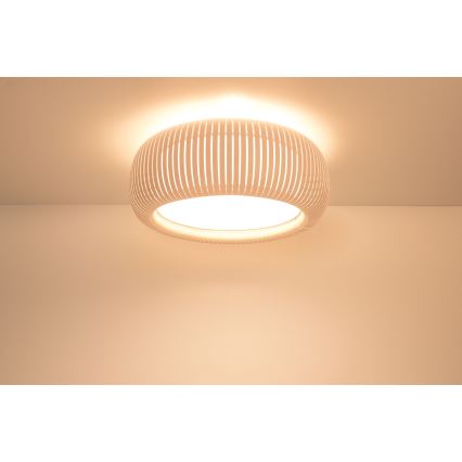 Kattovalaisin STRIPES 2xE27/40W/230V Ø 55 cm kerma/valkoinen