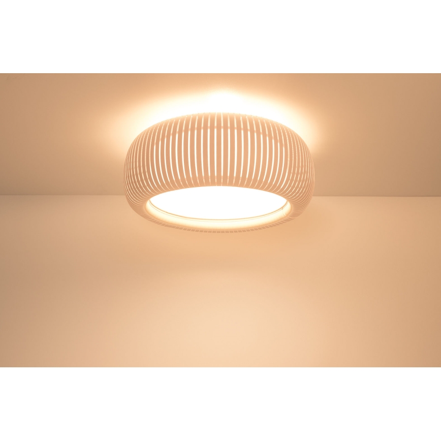 Kattovalaisin STRIPES 2xE27/40W/230V Ø 55 cm kerma/valkoinen