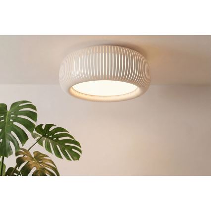 Kattovalaisin STRIPES 2xE27/40W/230V Ø 55 cm kerma/valkoinen