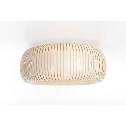 Kattovalaisin STRIPES 2xE27/40W/230V Ø 55 cm kerma/valkoinen