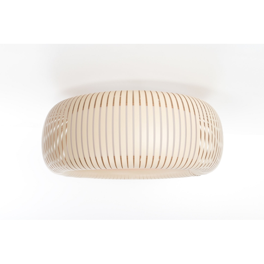 Kattovalaisin STRIPES 2xE27/40W/230V Ø 55 cm kerma/valkoinen