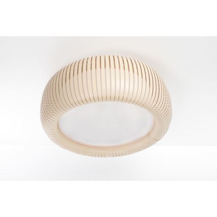 Kattovalaisin STRIPES 2xE27/40W/230V Ø 55 cm kerma/valkoinen