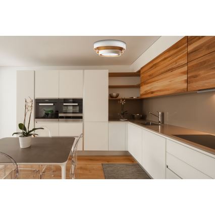 Kattovalaisin TRINITI 2xE27/60W/230V valkoinen/kulta