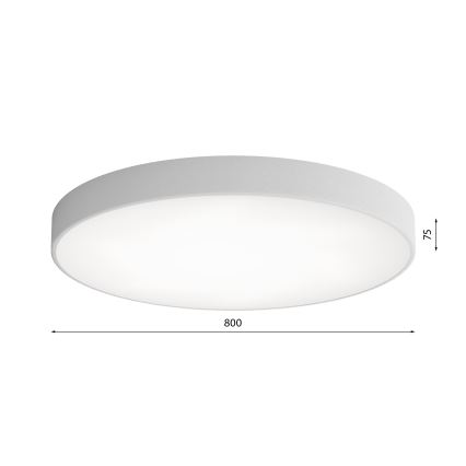 Kattovalaisin liike- ja hämärätunnistimella CLEO 6xE27/24W/230V halkaisija 80 cm harmaa