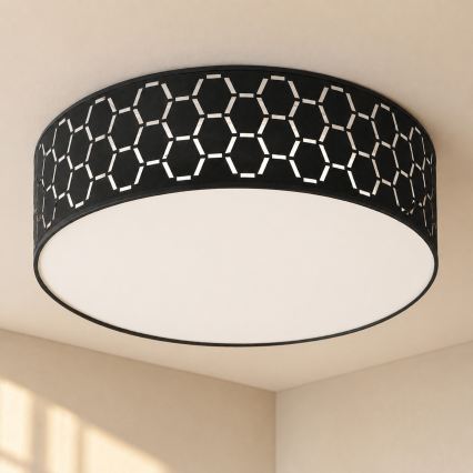 Kattovalaisin ULLE 2xE27/15W/230V halkaisija 45 cm musta