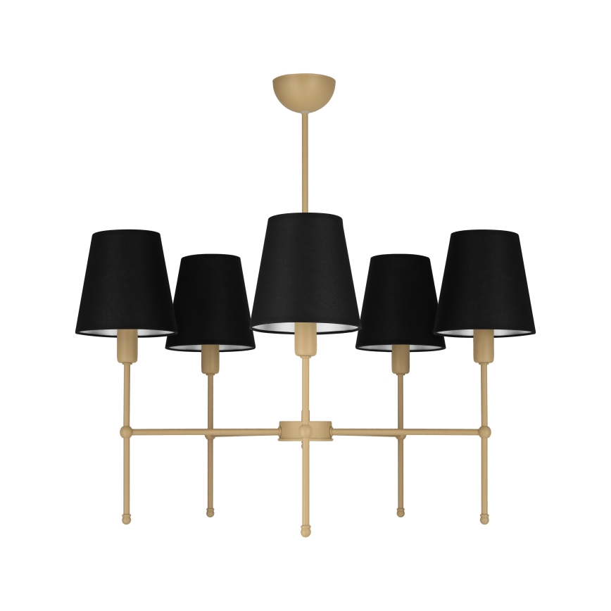 Kattovalaisin varrella MADELA 5xE14/40W/230V musta/beige