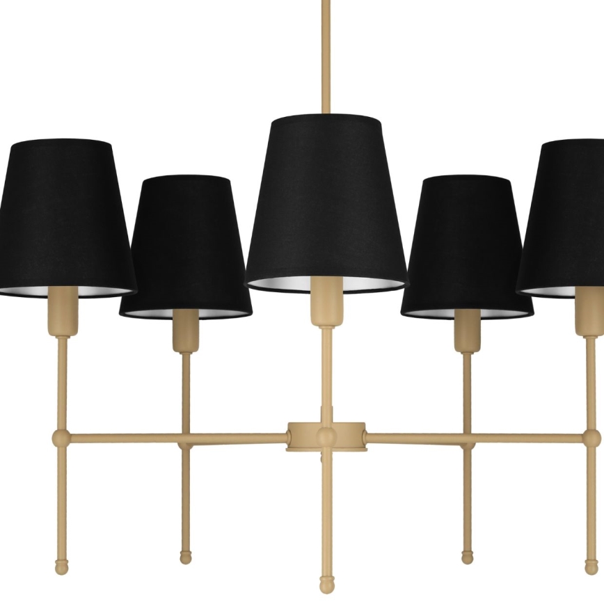 Kattovalaisin varrella MADELA 5xE14/40W/230V musta/beige