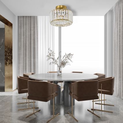 Kattovalaisin VETRO 1xE27/15W/230V, halkaisija 24,5 cm, kultainen