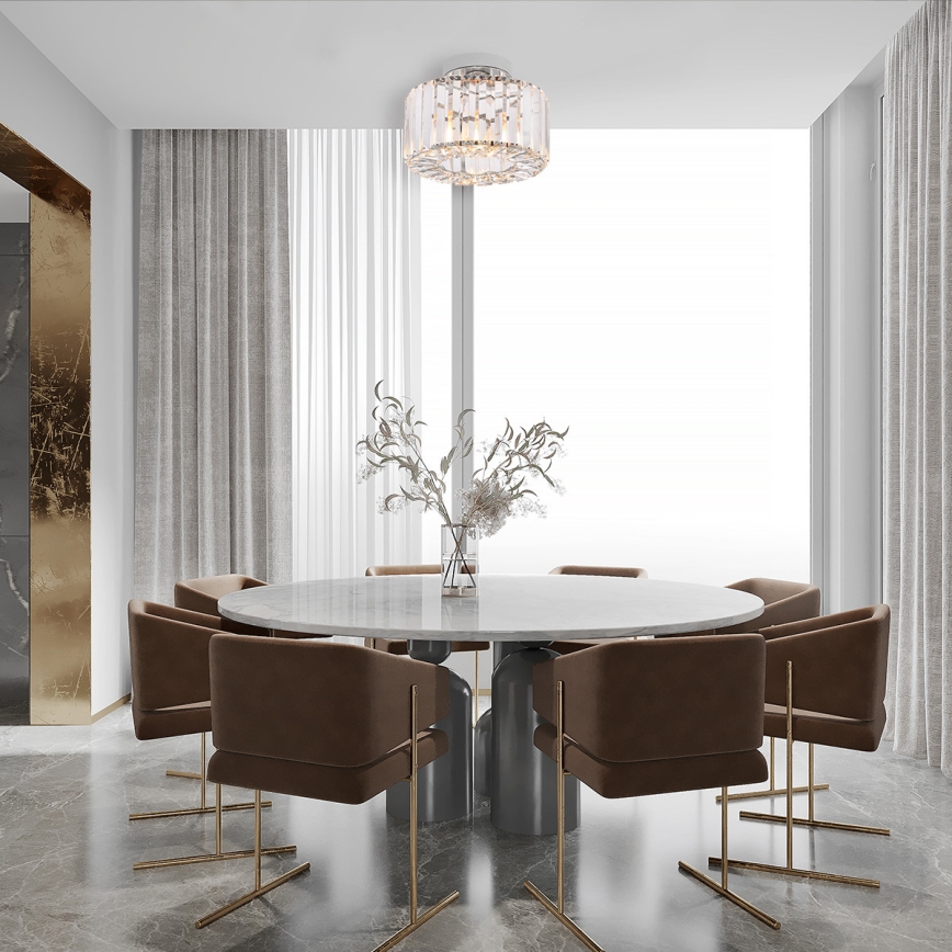 Kattovalaisin VETRO 1xE27/15W/230V halkaisija 24,5 cm mattakromi