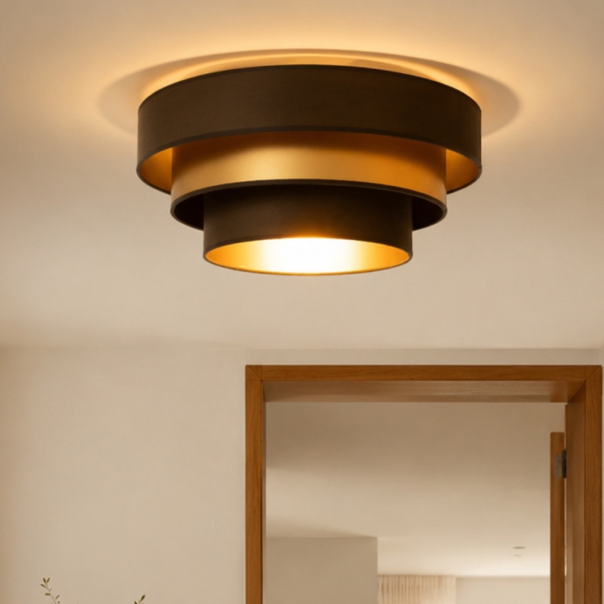 Kattovalaisin WENTA 1xE27/60W/230V, halkaisija 50 cm, ruskea/kultainen