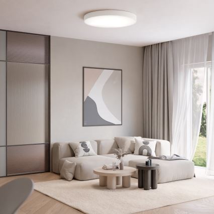 Kattovalo anturilla CLEO 5xE27/24W/230V d. 60 cm valkoinen