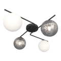 Kattovalo AZURA 4xE14/10W/230V musta/harmaa/valkoinen