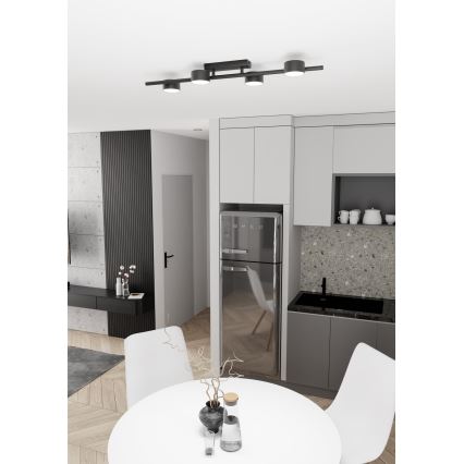 Kattovalo BET 4xGX53/12W/230V musta