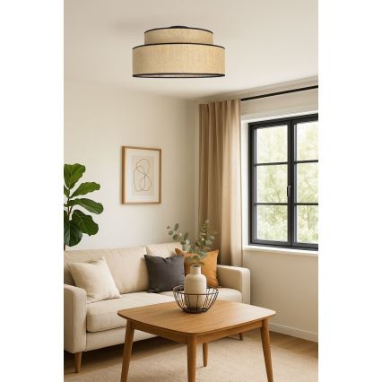 Kattovalo BOHO 1xE27/60W/230V halkaisija 40 cm beige
