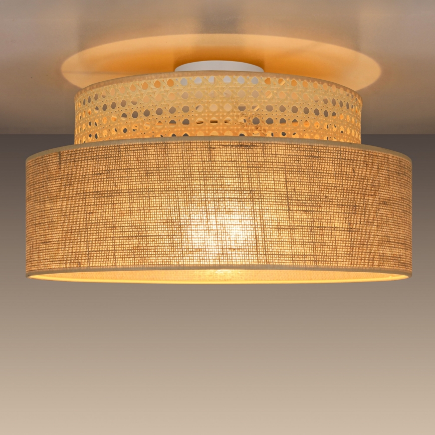 Kattovalo BOHO 1xE27/60W/230V halkaisija 40 cm rottinki