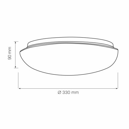 Kattovalo BONIFACY 2xE27/20W/230V halkaisija 33 cm valkoinen